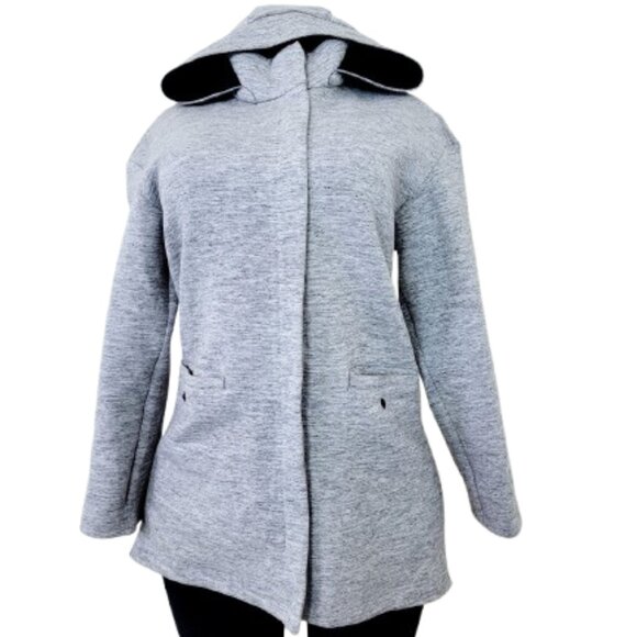 Lululemon Women's Heathered Space Dyed Medium Grey Long Sleeve Hooded Jacket 6 - Picture 1 of 10